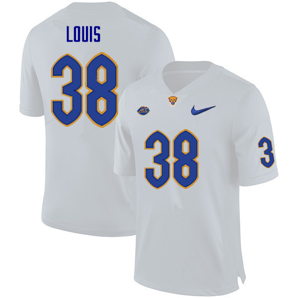 Men #38 Kyle Louis Pitt Panthers College Football Jerseys Sale-White